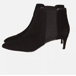 Ann Taylor Black Heeled Booties, Easy to put on, great condition